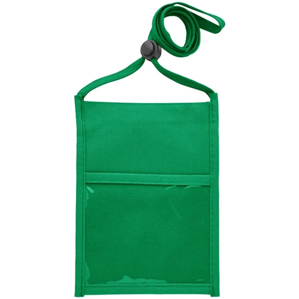 Premium Double Window Pouch Polyester Neck Wallet