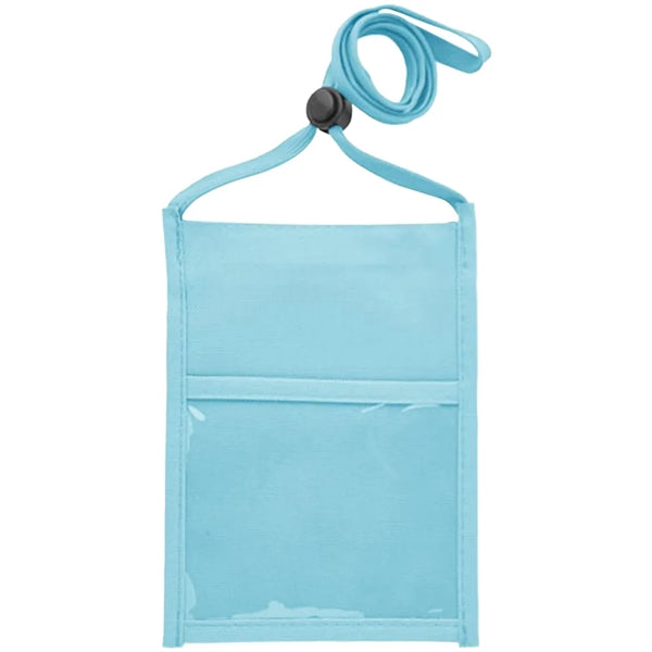 Premium Double Window Pouch Polyester Neck Wallet