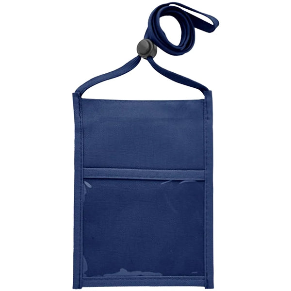 Premium Double Window Pouch Polyester Neck Wallet