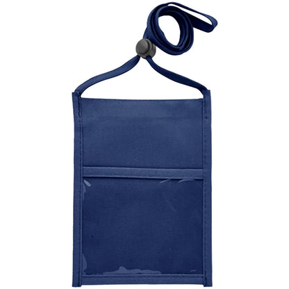 Premium Double Window Pouch Polyester Neck Wallet