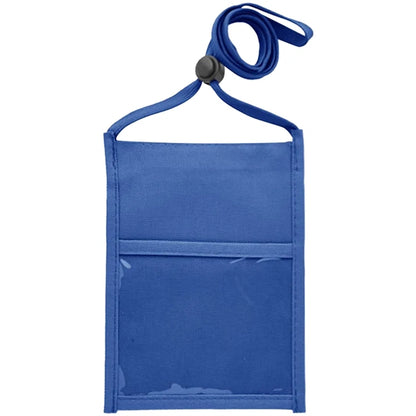 Premium Double Window Pouch Polyester Neck Wallet