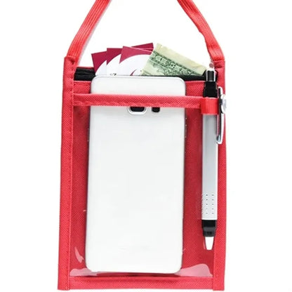 Premium Double Window Pouch Polyester Neck Wallet