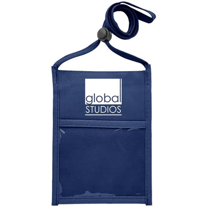Premium Double Window Pouch Polyester Neck Wallet