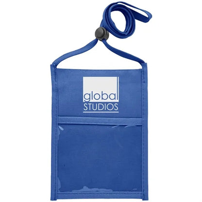Premium Double Window Pouch Polyester Neck Wallet