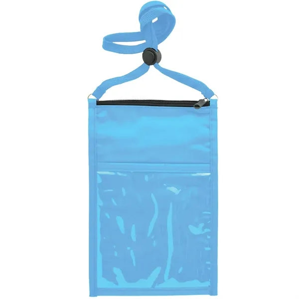 Large Double Pouch Neck Wallet