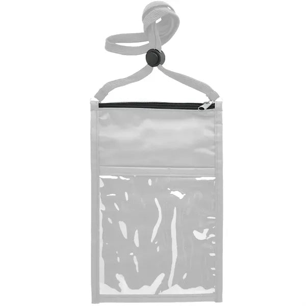 Large Double Pouch Neck Wallet