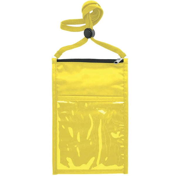 Large Double Pouch Neck Wallet