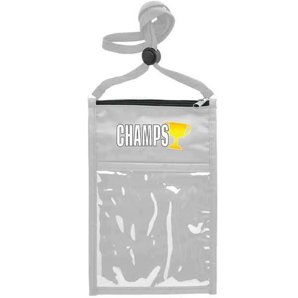 Large Double Pouch Neck Wallet