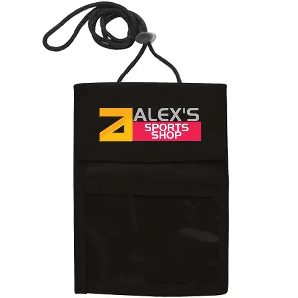 Two Pocket Flap Neck Wallet