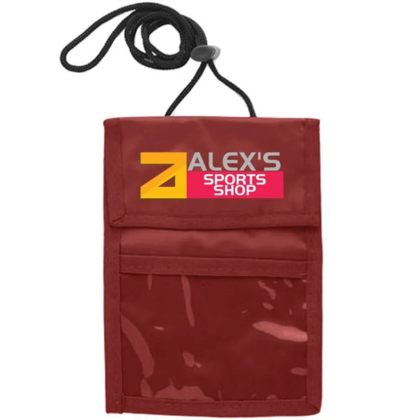 Two Pocket Flap Neck Wallet