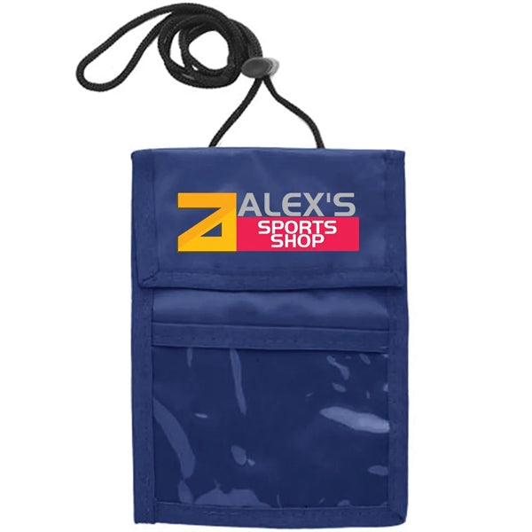 Two Pocket Flap Neck Wallet
