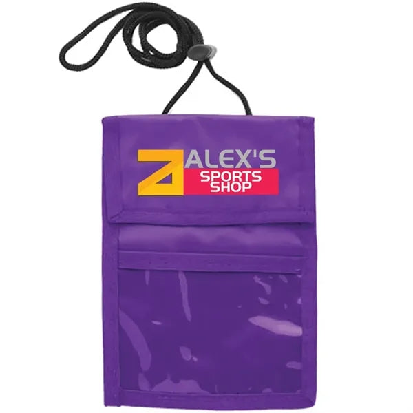Two Pocket Flap Neck Wallet