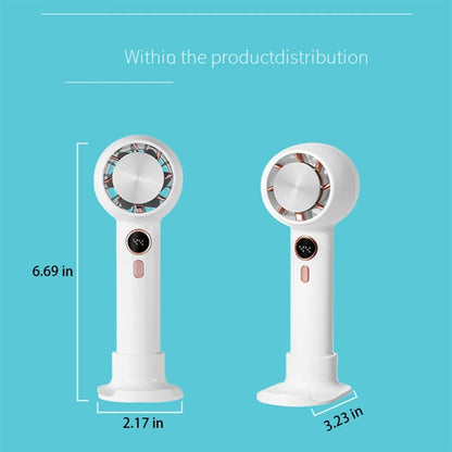 Digital Refrigeration Handheld Fan With Desktop Phone Holder