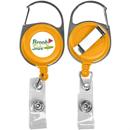 Retractable Carabiner Badge Reel with Belt Clip