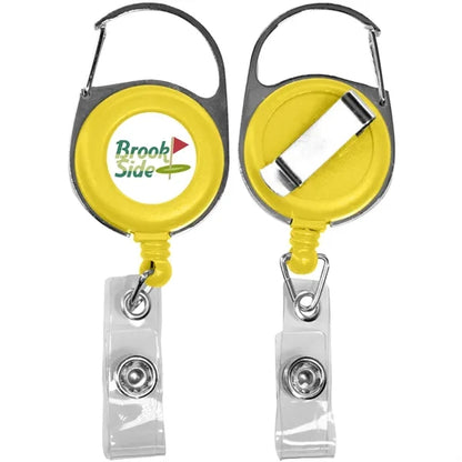 Retractable Carabiner Badge Reel with Belt Clip