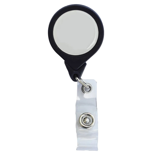 No-Twist Round Retractable Badge with Bulldog Clip