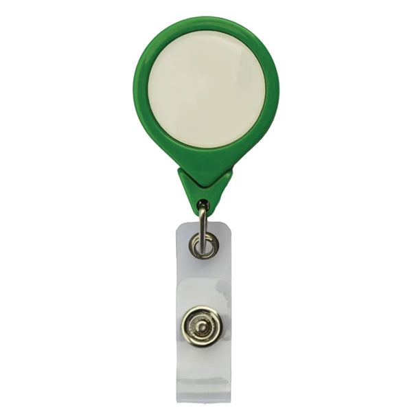 No-Twist Round Retractable Badge with Bulldog Clip