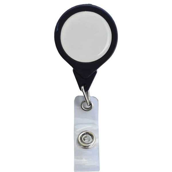 No-Twist Round Retractable Badge with Bulldog Clip
