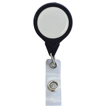 No-Twist Round Retractable Badge with Bulldog Clip