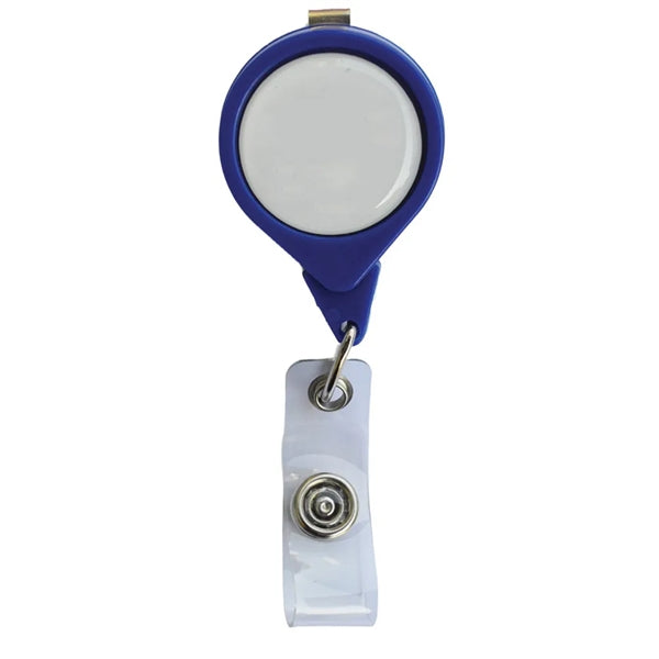 No-Twist Round Retractable Badge with Bulldog Clip