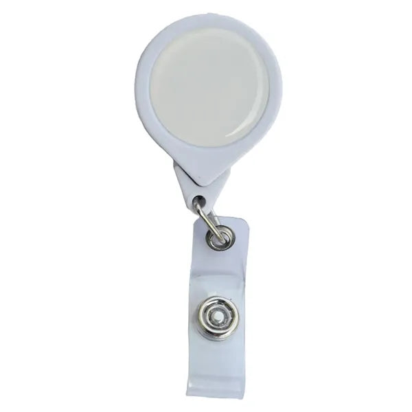 No-Twist Round Retractable Badge with Bulldog Clip