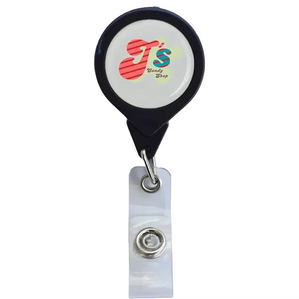 No-Twist Round Retractable Badge with Bulldog Clip