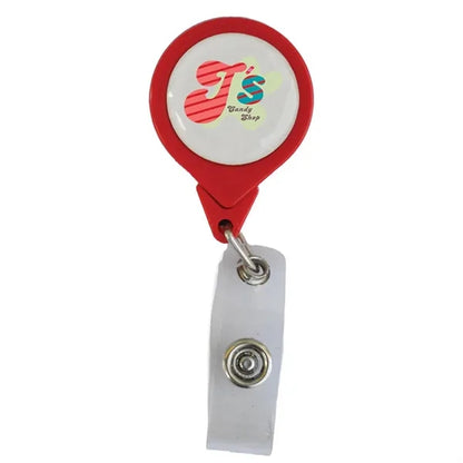 No-Twist Round Retractable Badge with Bulldog Clip