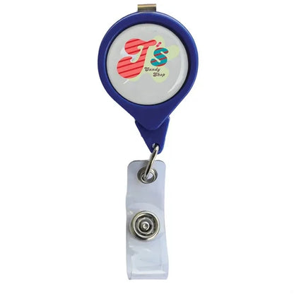 No-Twist Round Retractable Badge with Bulldog Clip