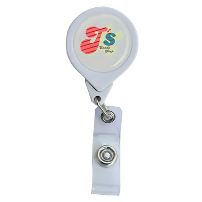 No-Twist Round Retractable Badge with Bulldog Clip