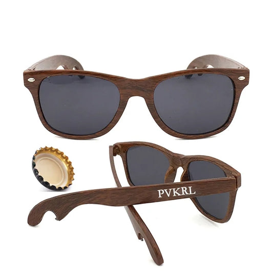 Wood Grain Sunglasses with Bottle opener