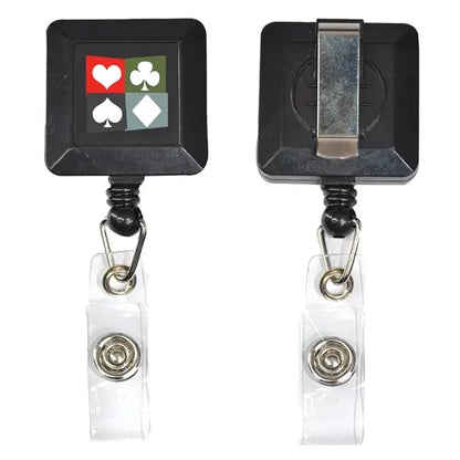 Square Retractable Badge Reel with Belt Clip