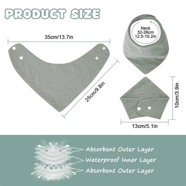 Cotton Baby Bandana Drool Bibs