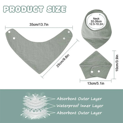 Cotton Baby Bandana Drool Bibs