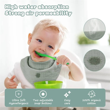 Cotton Baby Bandana Drool Bibs