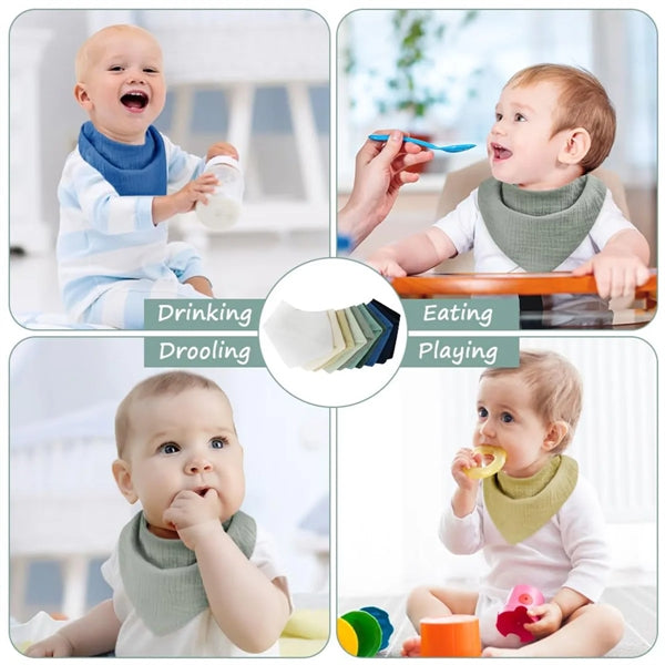 Cotton Baby Bandana Drool Bibs