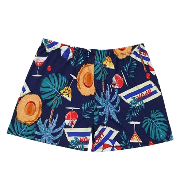 Casual Mens Swim Trunks Quick Dry Printed Beach Short