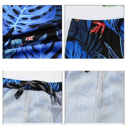 Casual Mens Swim Trunks Quick Dry Printed Beach Short