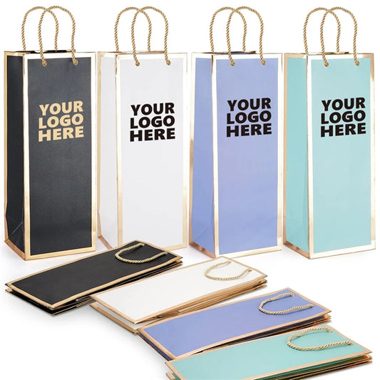 Gold Foil Wine Gift Bags