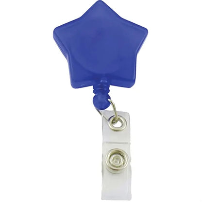 Star Shaped Retractable Badge Reel with Belt Clip