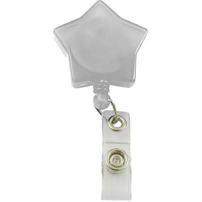 Star Shaped Retractable Badge Reel with Belt Clip