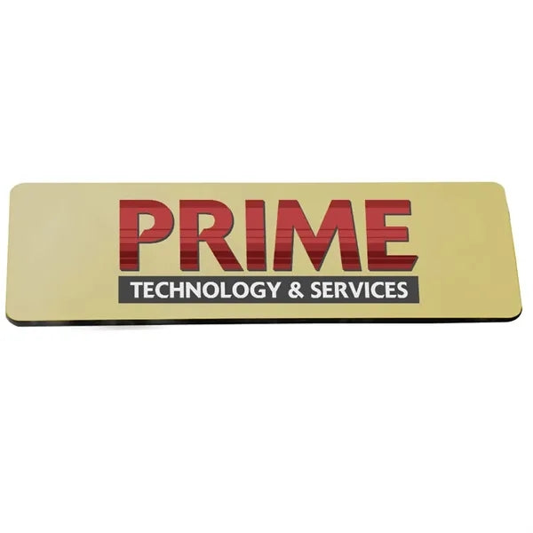 3" x 1" Metal Name Badge