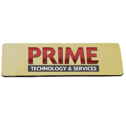 3" x 1" Metal Name Badge