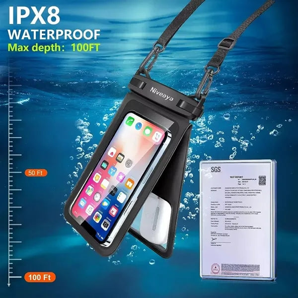Ipx8 Dual Capacity Cell Phone Waterproof Bag