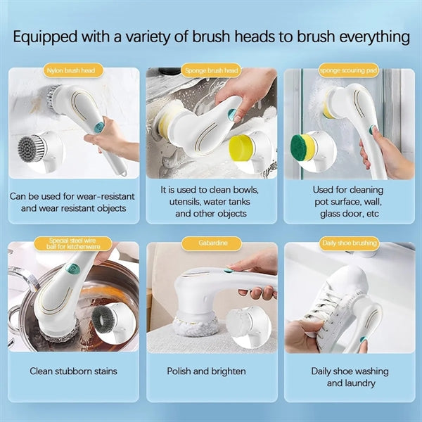 5 In 1 Multifunctional Electric Spin Scrubber