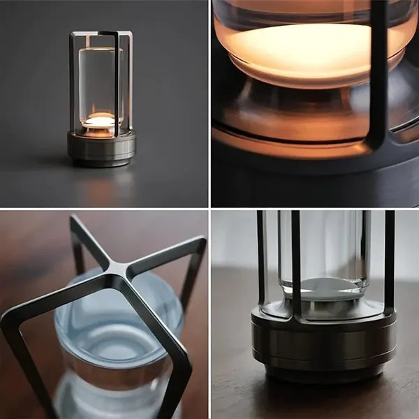 Portable Crystal Lantern Table Lamp
