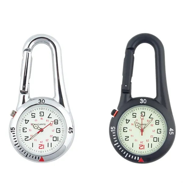 Luminous Pocket Watch with Carabiner