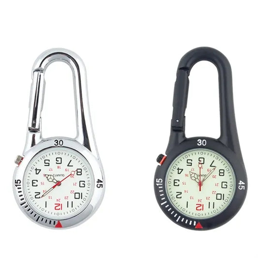 Luminous Pocket Watch with Carabiner