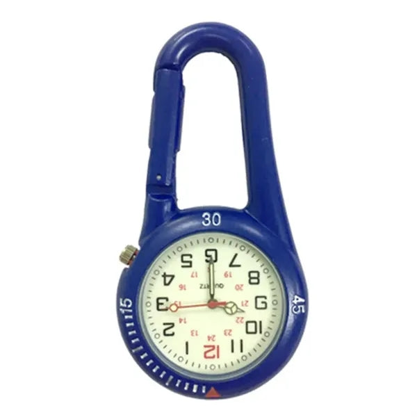 Luminous Pocket Watch with Carabiner