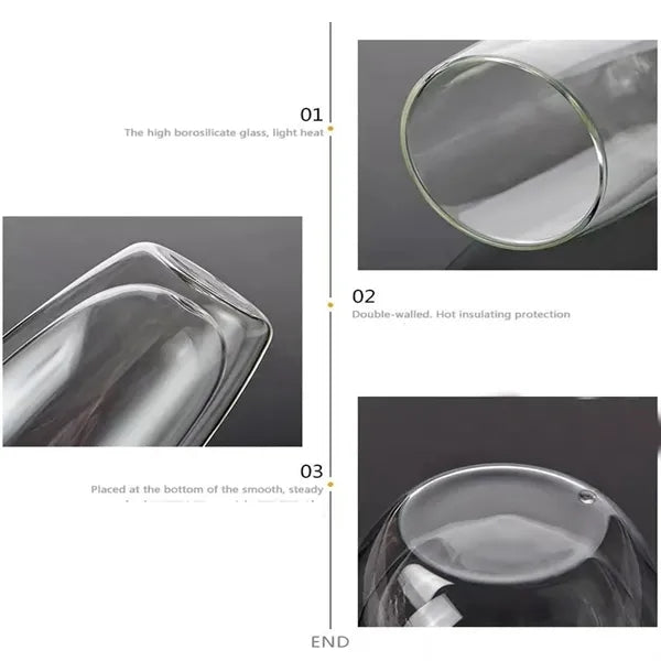 250Ml Double Wall Glass Cup