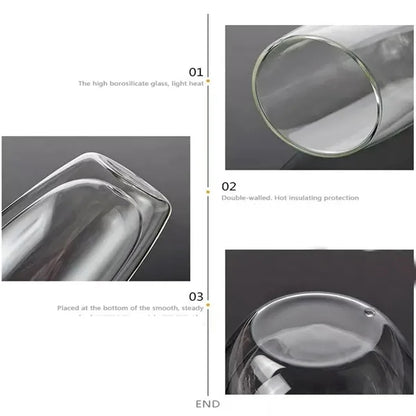 250Ml Double Wall Glass Cup